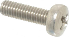Value Collection - M3x0.50 Metric Coarse, 10mm Length Under Head Phillips Drive Machine Screw - Pan Head, Grade 18-8 Stainless Steel, Uncoated, Without Washer - Benchmark Tooling