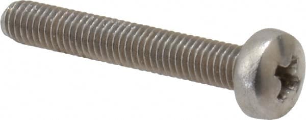 Value Collection - M3x0.50 Metric Coarse, 20mm Length Under Head Phillips Drive Machine Screw - Pan Head, Grade 18-8 Stainless Steel, Uncoated, Without Washer - Benchmark Tooling