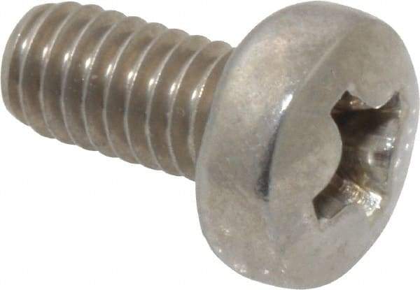 Value Collection - M4x0.70 Metric Coarse, 8mm Length Under Head Phillips Drive Machine Screw - Pan Head, Grade 18-8 Stainless Steel, Uncoated, Without Washer - Benchmark Tooling