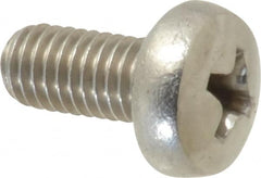 Value Collection - M5x0.80 Metric Coarse, 10mm Length Under Head Phillips Drive Machine Screw - Pan Head, Grade 18-8 Stainless Steel, Uncoated, Without Washer - Benchmark Tooling