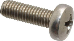 Value Collection - M5x0.80 Metric Coarse, 16mm Length Under Head Phillips Drive Machine Screw - Pan Head, Grade 18-8 Stainless Steel, Uncoated, Without Washer - Benchmark Tooling