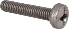 Value Collection - M6x1.00 Metric Coarse, 30mm Length Under Head Phillips Drive Machine Screw - Pan Head, Grade 18-8 Stainless Steel, Uncoated, Without Washer - Benchmark Tooling