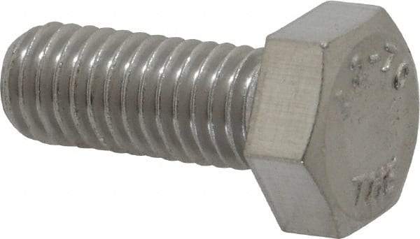 Value Collection - M8x1.25mm Metric Coarse, 20mm Length Under Head Hex Head Cap Screw - Fully Threaded, Grade 18-8 & Austenitic A2 Stainless Steel, 13mm Hex - Benchmark Tooling