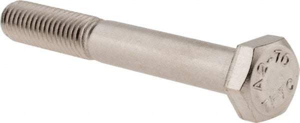 Value Collection - M8x1.25mm Metric Coarse, 60mm Length Under Head Hex Head Cap Screw - Partially Threaded, Grade 18-8 & Austenitic A2 Stainless Steel, 13mm Hex - Benchmark Tooling