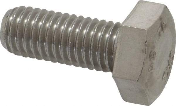 Value Collection - M10x1.50mm Metric Coarse, 25mm Length Under Head Hex Head Cap Screw - Fully Threaded, Grade 18-8 & Austenitic A2 Stainless Steel, 17mm Hex - Benchmark Tooling