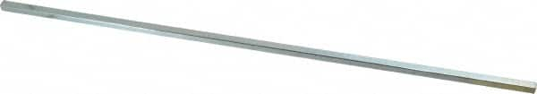 Made in USA - 12" Long x 3/16" High x 3/16" Wide, Zinc-Plated Undersized Key Stock - C1018 Steel - Benchmark Tooling