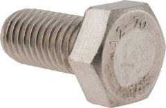 Value Collection - M12x1.75mm Metric Coarse, 25mm Length Under Head Hex Head Cap Screw - Fully Threaded, Grade 18-8 & Austenitic A2 Stainless Steel, 19mm Hex - Benchmark Tooling