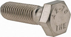 Value Collection - M12x1.75mm Metric Coarse, 40mm Length Under Head Hex Head Cap Screw - Partially Threaded, Grade 18-8 & Austenitic A2 Stainless Steel, 19mm Hex - Benchmark Tooling