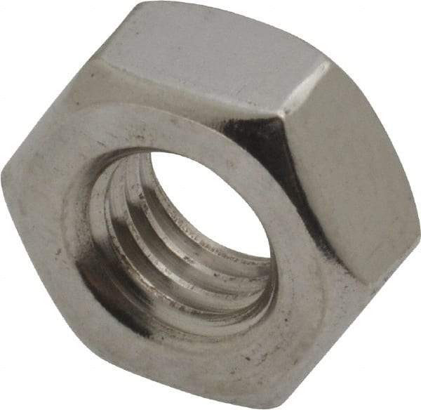 Value Collection - M10x1.50 Stainless Steel Right Hand Hex Nut - 17mm Across Flats, 8mm High, Uncoated - Benchmark Tooling