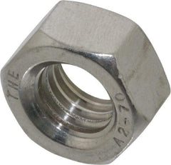 Value Collection - M12x1.75 Stainless Steel Right Hand Hex Nut - 19mm Across Flats, 10mm High, Uncoated - Benchmark Tooling