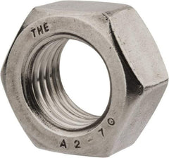 Value Collection - M24x3.00 Stainless Steel Right Hand Hex Nut - 36mm Across Flats, 19mm High, Uncoated - Benchmark Tooling