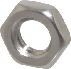 Value Collection - M6x1.00 Metric Coarse Stainless Steel Right Hand Hex Jam Nut - 10mm Across Flats, 3.2mm High, Uncoated - Benchmark Tooling