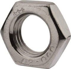 Value Collection - M16x2.00 Metric Coarse Stainless Steel Right Hand Hex Jam Nut - 24mm Across Flats, 8mm High, Uncoated - Benchmark Tooling