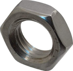 Value Collection - M20x2.50 Metric Coarse Stainless Steel Right Hand Hex Jam Nut - 30mm Across Flats, 10mm High, Uncoated - Benchmark Tooling