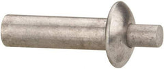 Made in USA - Universal Head Aluminum Alloy Drive Blind Rivet - Aluminum Alloy Mandrel, 0.453" to 1/2" Grip, 3/8" Head Diam, 0.191" to 0.219" Hole Diam, 0.656" Length Under Head, 3/16" Body Diam - Benchmark Tooling