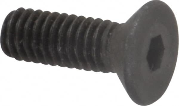 Value Collection - M4x0.70 Metric Coarse Hex Socket Drive, 90° Flat Screw - Grade 12.9 Alloy Steel, Black Oxide Finish, Fully Threaded, 12mm OAL - Benchmark Tooling