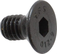 Value Collection - M6x1.00 Metric Coarse Hex Socket Drive, 90° Flat Screw - Grade 12.9 Alloy Steel, Black Oxide Finish, Fully Threaded, 10mm OAL - Benchmark Tooling