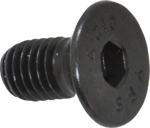 Value Collection - M8x1.25 Metric Coarse Hex Socket Drive, 90° Flat Screw - Grade 12.9 Alloy Steel, Black Oxide Finish, Fully Threaded, 16mm OAL - Benchmark Tooling