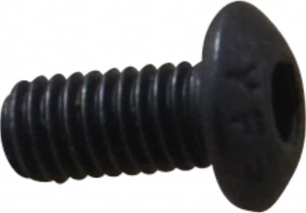 Value Collection - M3x0.50 Metric Coarse Hex Socket Drive, Button Screw - Grade 12.9 Alloy Steel, Black Oxide Finish, Fully Threaded, 6mm Length Under Head - Benchmark Tooling