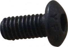 Value Collection - M3x0.50 Metric Coarse Hex Socket Drive, Button Screw - Grade 12.9 Alloy Steel, Black Oxide Finish, Fully Threaded, 6mm Length Under Head - Benchmark Tooling