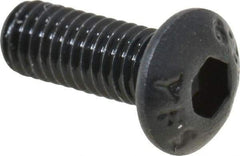 Value Collection - M3x0.50 Metric Coarse Hex Socket Drive, Button Screw - Grade 12.9 Alloy Steel, Black Oxide Finish, Fully Threaded, 8mm Length Under Head - Benchmark Tooling