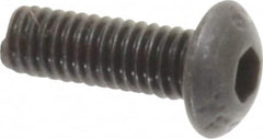 Value Collection - M4x0.70 Metric Coarse Hex Socket Drive, Button Screw - Grade 12.9 Alloy Steel, Black Oxide Finish, Fully Threaded, 12mm Length Under Head - Benchmark Tooling