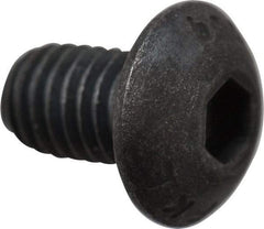 Value Collection - M5x0.80 Metric Coarse Hex Socket Drive, Button Screw - Grade 10.9 Alloy Steel, Black Oxide Finish, Fully Threaded, 8mm Length Under Head - Benchmark Tooling