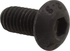 Value Collection - M5x0.80 Metric Coarse Hex Socket Drive, Button Screw - Grade 12.9 Alloy Steel, Black Oxide Finish, Fully Threaded, 10mm Length Under Head - Benchmark Tooling