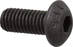 Value Collection - M5x0.80 Metric Coarse Hex Socket Drive, Button Screw - Grade 12.9 Alloy Steel, Black Oxide Finish, Fully Threaded, 12mm Length Under Head - Benchmark Tooling