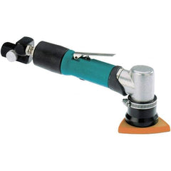 Dynabrade - 15,000 OPM, 20 CFM Air Consumption, Right Angle Air Orbital Sander - Triangular & Tear Drop Pad, 1/4 NPT Inlet - Benchmark Tooling