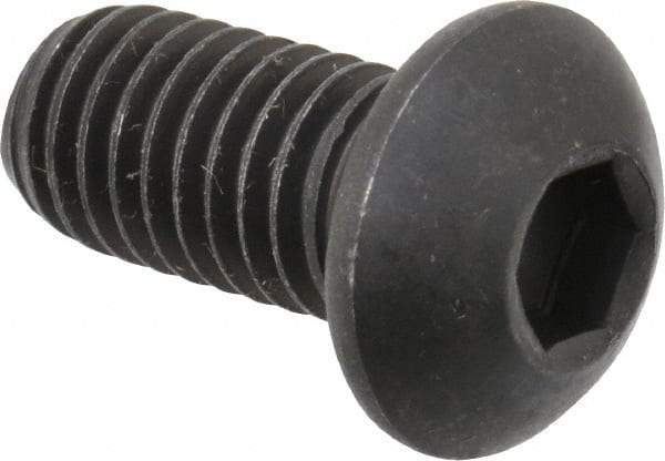 Value Collection - M8x1.25 Metric Coarse Hex Socket Drive, Button Screw - Grade 12.9 Alloy Steel, Black Oxide Finish, Fully Threaded, 16mm Length Under Head - Benchmark Tooling
