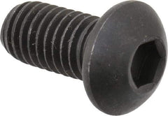 Value Collection - M8x1.25 Metric Coarse Hex Socket Drive, Button Screw - Grade 12.9 Alloy Steel, Black Oxide Finish, Fully Threaded, 16mm Length Under Head - Benchmark Tooling