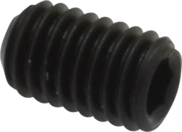 Value Collection - M5x0.80 Metric Coarse, 8mm OAL, Cup Point Set Screw - Grade 14.9 (45H) Alloy Steel, 2.5mm Key - Benchmark Tooling