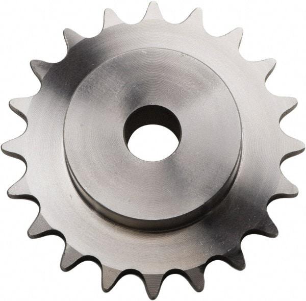 U.S. Tsubaki - 17 Teeth, 3/4" Chain Pitch, Chain Size 60, Plain Bore Sprocket - 3/4" Bore Diam, 4.082" Pitch Diam, 4.46" Outside Diam - Benchmark Tooling