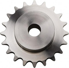 U.S. Tsubaki - 17 Teeth, 3/4" Chain Pitch, Chain Size 60, Plain Bore Sprocket - 3/4" Bore Diam, 4.082" Pitch Diam, 4.46" Outside Diam - Benchmark Tooling