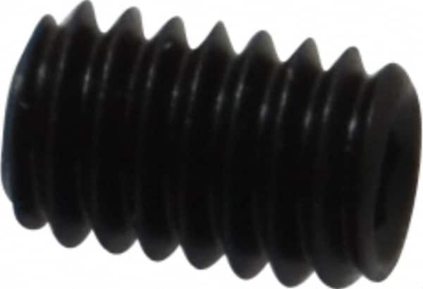 Value Collection - M4x0.70, 6mm OAL, Flat Point Set Screw - Grade 14.9 (45H) Alloy Steel, 2mm Key - Benchmark Tooling