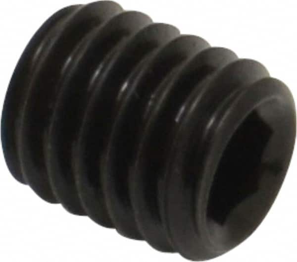 Value Collection - M5x0.80, 6mm OAL, Flat Point Set Screw - Grade 14.9 (45H) Alloy Steel, 2.5mm Key - Benchmark Tooling