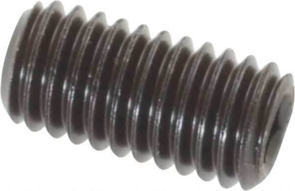 Value Collection - M5x0.80, 10mm OAL, Flat Point Set Screw - Grade 14.9 (45H) Alloy Steel, 2.5mm Key - Benchmark Tooling