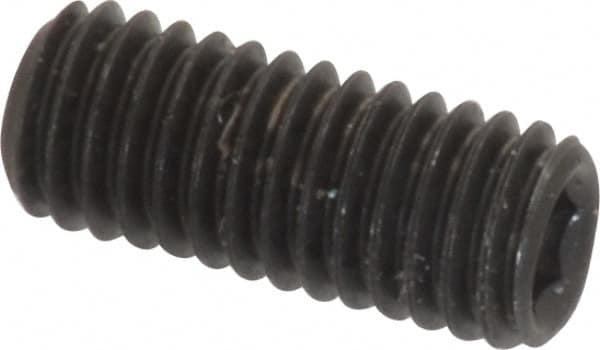 Value Collection - M5x0.80, 12mm OAL, Flat Point Set Screw - Grade 14.9 (45H) Alloy Steel, 2.5mm Key - Benchmark Tooling