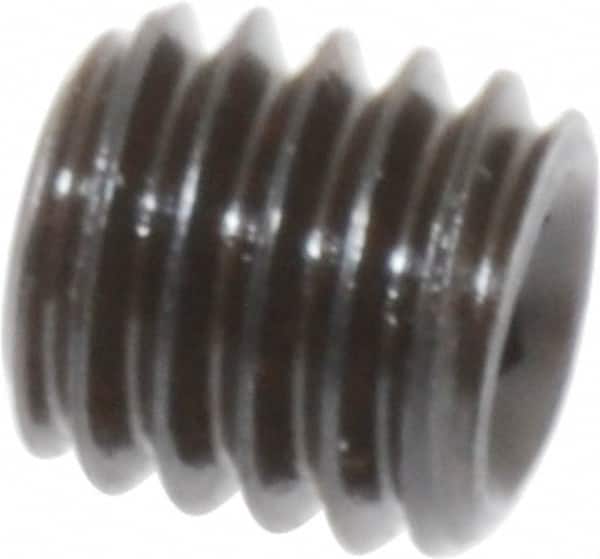 Value Collection - M6x1.00, 6mm OAL, Flat Point Set Screw - Grade 14.9 (45H) Alloy Steel, 3mm Key - Benchmark Tooling