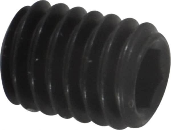 Value Collection - M6x1.00, 8mm OAL, Flat Point Set Screw - Grade 14.9 (45H) Alloy Steel, 3mm Key - Benchmark Tooling