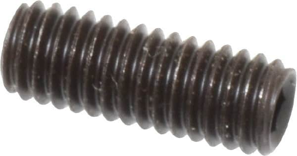 Value Collection - M6x1.00, 16mm OAL, Flat Point Set Screw - Grade 14.9 (45H) Alloy Steel, 3mm Key - Benchmark Tooling