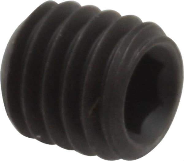 Value Collection - M8x1.25, 8mm OAL, Flat Point Set Screw - Grade 14.9 (45H) Alloy Steel, 4mm Key - Benchmark Tooling