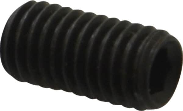 Value Collection - M8x1.25, 16mm OAL, Flat Point Set Screw - Grade 14.9 (45H) Alloy Steel, 4mm Key - Benchmark Tooling