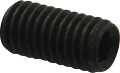 Value Collection - M8x1.25, 16mm OAL, Flat Point Set Screw - Grade 14.9 (45H) Alloy Steel, 4mm Key - Benchmark Tooling