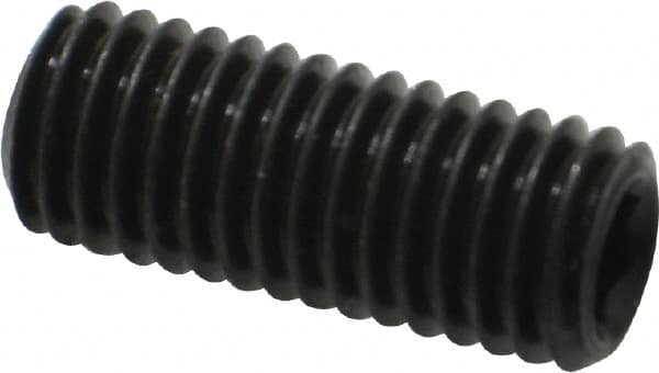 Value Collection - M10x1.50, 25mm OAL, Flat Point Set Screw - Grade 14.9 (45H) Alloy Steel, 5mm Key - Benchmark Tooling