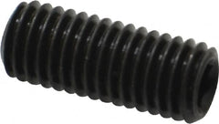 Value Collection - M10x1.50, 25mm OAL, Flat Point Set Screw - Grade 14.9 (45H) Alloy Steel, 5mm Key - Benchmark Tooling