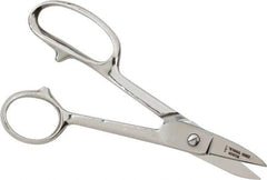 Heritage Cutlery - 1-3/8" LOC, 7" OAL Chrome Plated High Leverage Shears - Right Hand, Chrome Plated Straight Handle, For General Purpose Use - Benchmark Tooling