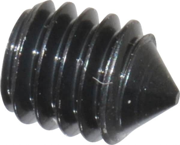 Value Collection - M4x0.70, 5mm OAL, Cone Point Set Screw - Grade 14.9 (45H) Alloy Steel, 2mm Key - Benchmark Tooling