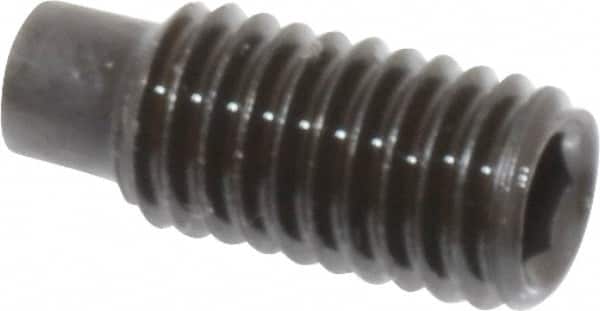 Value Collection - M5x0.80, 12mm OAL, Dog Point Set Screw - Grade 14.9 (45H) Alloy Steel, 2.5mm Key - Benchmark Tooling